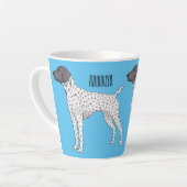Duitse cartoon van Shorthaired Pointer-hond Latte Mok (Linkerhoek)