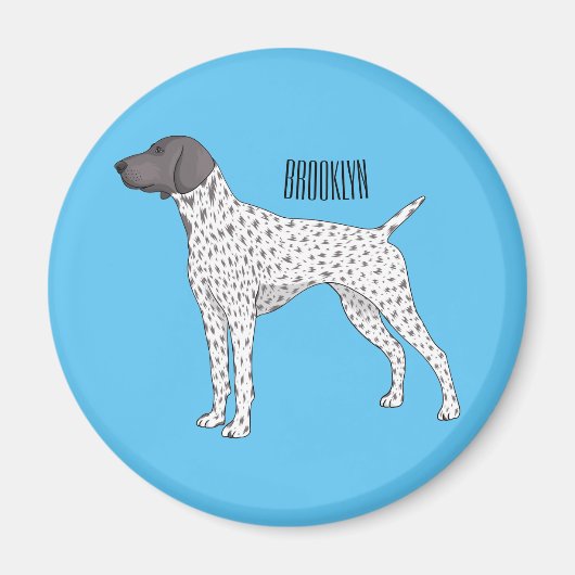 Duitse cartoon van Shorthaired Pointer-hond Magneet (Voorkant)