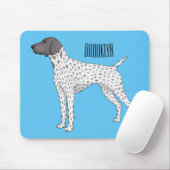 Duitse cartoon van Shorthaired Pointer-hond Muismat (Met muis)