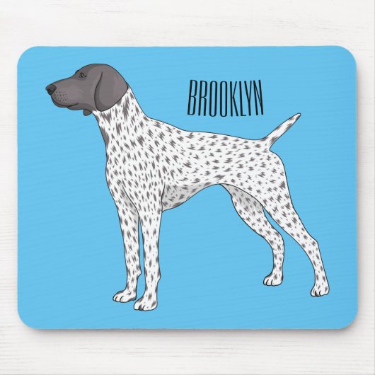 Duitse cartoon van Shorthaired Pointer-hond Muismat (Voorkant)