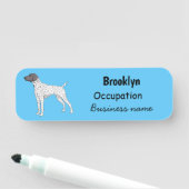 Duitse cartoon van Shorthaired Pointer-hond Naamplaatje (In situ)