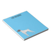 Duitse cartoon van Shorthaired Pointer-hond Notitieblok (Schuin)