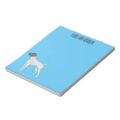 Duitse cartoon van Shorthaired Pointer-hond Notitieblok (Linkerzijde)