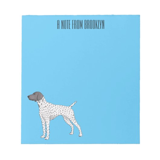 Duitse cartoon van Shorthaired Pointer-hond Notitieblok (Voorkant)