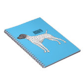 Duitse cartoon van Shorthaired Pointer-hond Notitieboek (Rechterzijde)
