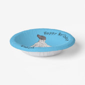 Duitse cartoon van Shorthaired Pointer-hond Papieren Kommen (Gebogen)