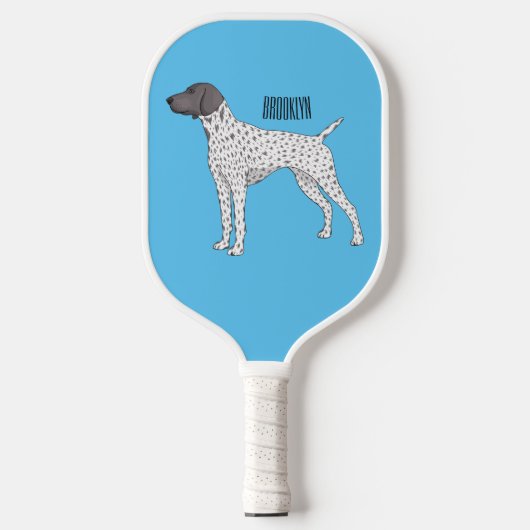 Duitse cartoon van Shorthaired Pointer-hond Pickleball Paddle (Voorkant)
