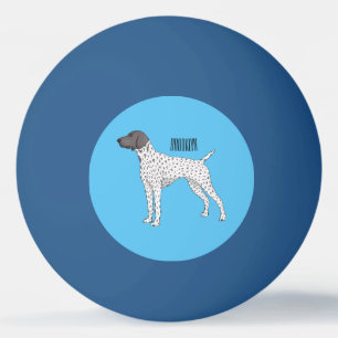 Duitse cartoon van Shorthaired Pointer-hond Pingpongbal