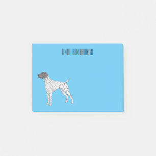 Duitse cartoon van Shorthaired Pointer-hond Post-it® Notes