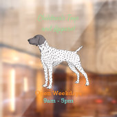 Duitse cartoon van Shorthaired Pointer-hond Raamsticker (Vel 2)