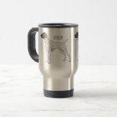 Duitse cartoon van Shorthaired Pointer-hond Reisbeker (Voorkant links)