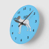 Duitse cartoon van Shorthaired Pointer-hond Ronde Klok (Hoek)