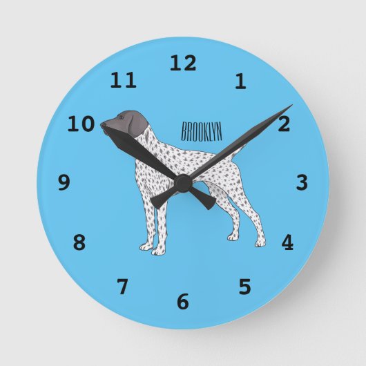 Duitse cartoon van Shorthaired Pointer-hond Ronde Klok (Voorkant)