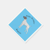 Duitse cartoon van Shorthaired Pointer-hond Servet (Hoek)