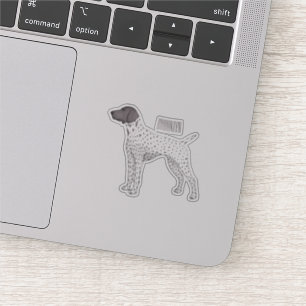Duitse cartoon van Shorthaired Pointer-hond Sticker