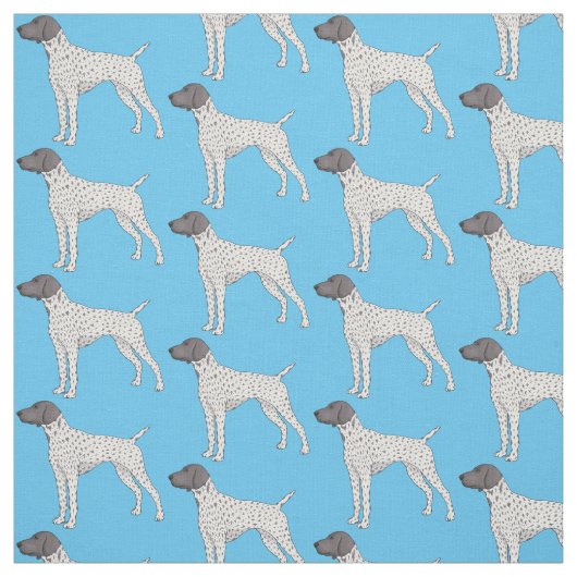 Duitse cartoon van Shorthaired Pointer-hond Stof (Swatch)