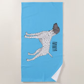 Duitse cartoon van Shorthaired Pointer-hond Strandlaken (Voorkant)