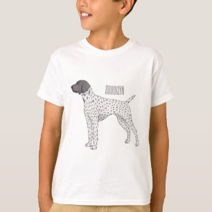 Duitse cartoon van Shorthaired Pointer-hond T-shirt