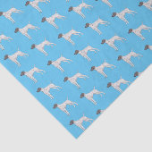 Duitse cartoon van Shorthaired Pointer-hond Tissuepapier (Detail)