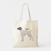 Duitse cartoon van Shorthaired Pointer-hond Tote Bag (Achterkant)
