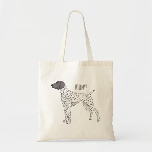 Duitse cartoon van Shorthaired Pointer-hond Tote Bag (Voorkant)