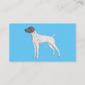 Duitse cartoon van Shorthaired Pointer-hond Visitekaartje (Achterkant)