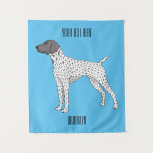 Duitse cartoon van Shorthaired Pointer-hond Wandkleed