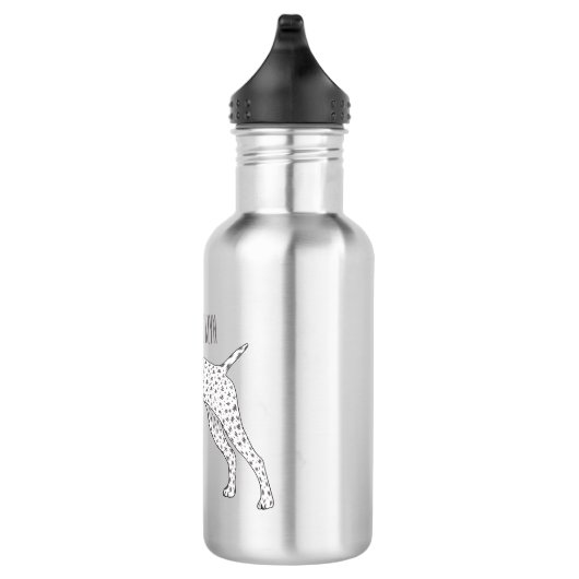 Duitse cartoon van Shorthaired Pointer-hond Waterfles (Rechts)