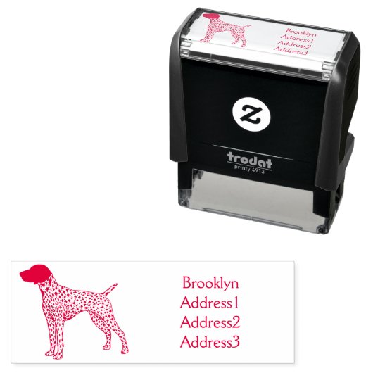 Duitse cartoon van Shorthaired Pointer-hond Zelfinktende Stempel (In situ)