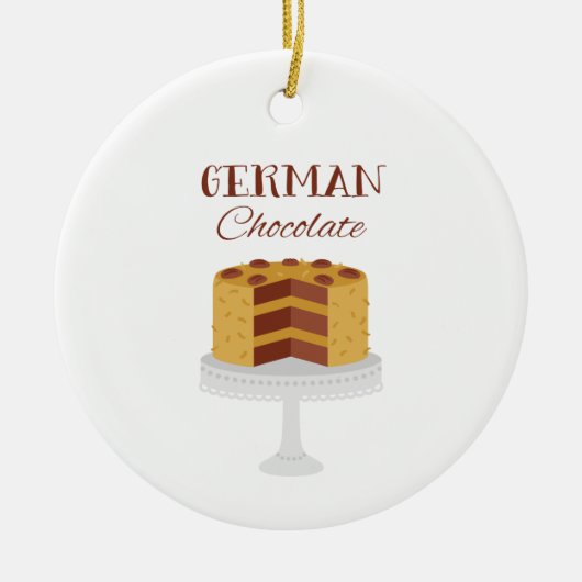 Duitse Chocolade Cake Keramisch Ornament (Voorkant)