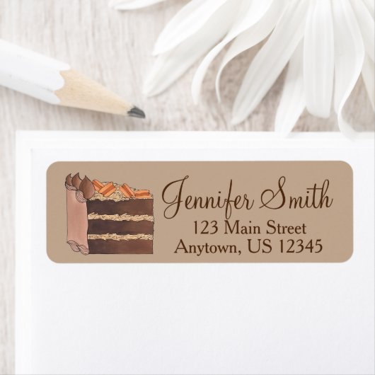 Duitse chocolade laag taart plak bakken dessert etiket (Insitu)