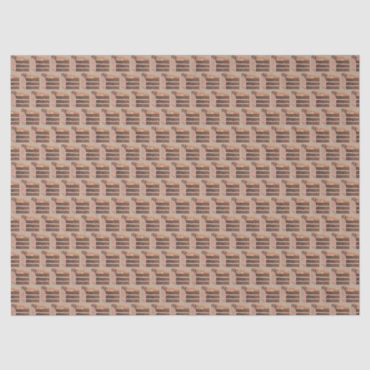 Duitse chocolade laag taart plak bakken dessert tissuepapier (Voorkant)