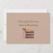 Duitse chocoladetaart plak verjaardagsfeestje ruil kaart (Achterkant)