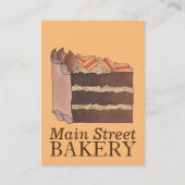 Duitse chocoladetaart Slice Bake Shop Bakkerij Che Visitekaartje (Voorkant)