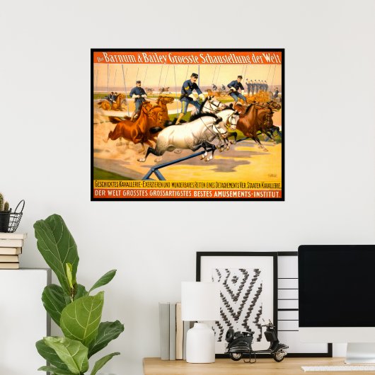 Duitse Circus Advertisement Vintage 1900 Poster (Thuiskantoor)