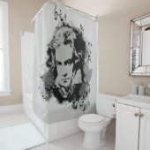 Duitse componist Beethoven klassieke muziek Douchegordijn (In situ)