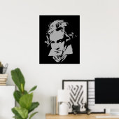 Duitse componist, Pianist of klassieke muziek. Poster (Thuiskantoor)