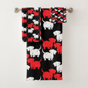 Duitse Dachshund Dog Patronen Bad Handdoek