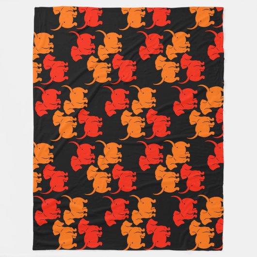 Duitse Dachshund Dog Patronen Fleece Deken (Voorkant)