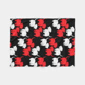 Duitse Dachshund Dog Patronen Fleece Deken (Voorkant (Horizontaal))