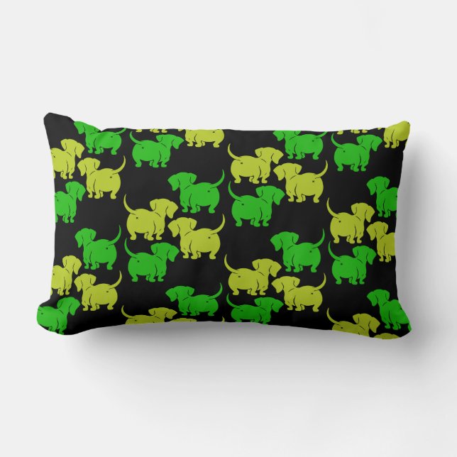 Duitse Dachshund Dog Patronen Kussen (Voorkant)