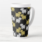 Duitse Dachshund Dog Patronen Latte Mok (Rechterhoek)