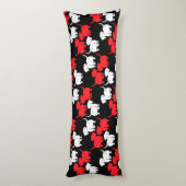 Duitse Dachshund Dog Patronen Lichaamskussen (Achterkant (Verticaal))