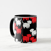 Duitse Dachshund Dog Patronen Mok (Voorkant links)