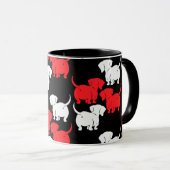 Duitse Dachshund Dog Patronen Mok (Voorkant rechts)