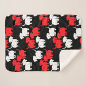 Duitse Dachshund Dog Patronen Sherpa Deken (Voorkant (horizontaal))