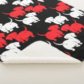 Duitse Dachshund Dog Patronen Sherpa Deken (3/4)
