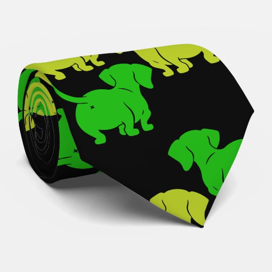 Duitse Dachshund Dog Patronen Stropdas (Opgerold)