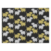 Duitse Dachshund Dog Patronen Tafelkleed (Voorkant (Horizontaal))