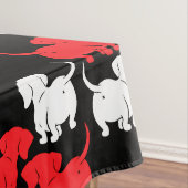 Duitse Dachshund Dog Patronen Tafelkleed (Voorbeeld)